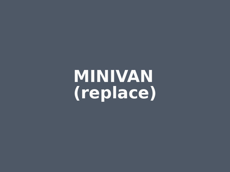 Minivan used for family and small group airport transfers